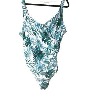 Emerald Bay Swimsuit Women's 24 3X Bathing Suit Tropical‎ Print 1 PC Underwire